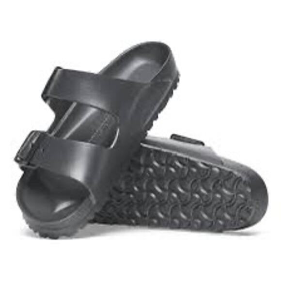 Birkenstock Arizona EVA Gray Metallic Womens Sz 37 Double Strap Sandals - Picture 1 of 7